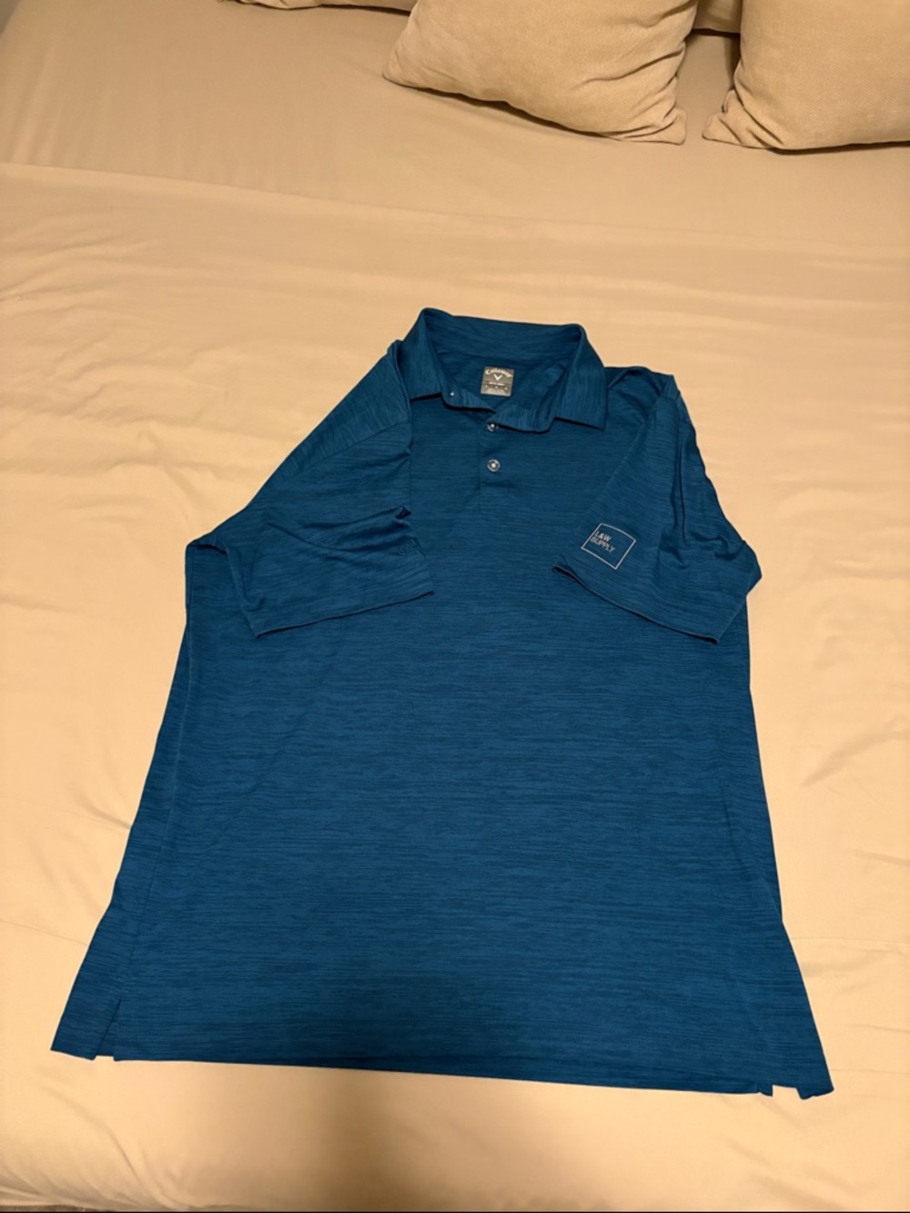 Callaway Mens Blue Broken Stripe Polo